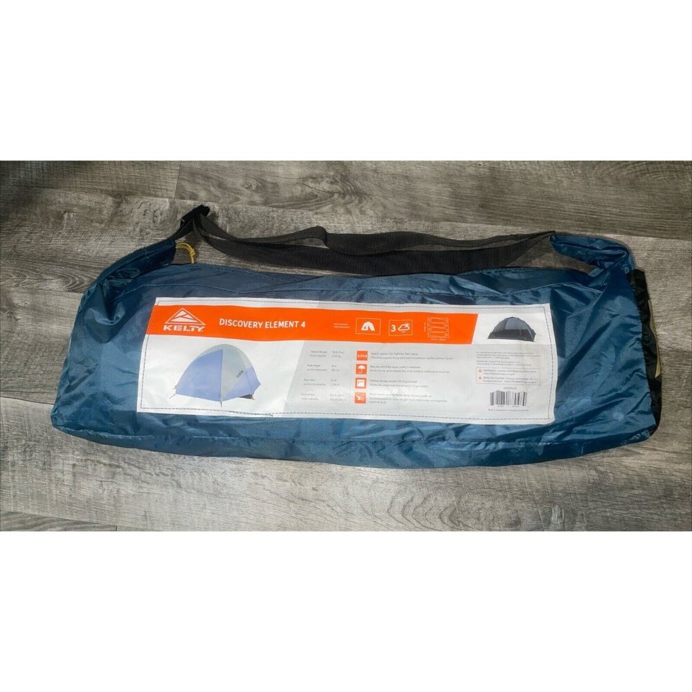 Kelty Discovery Element 4 Tent: 4-Person 3-Season Iceberg Green/Agean Blue